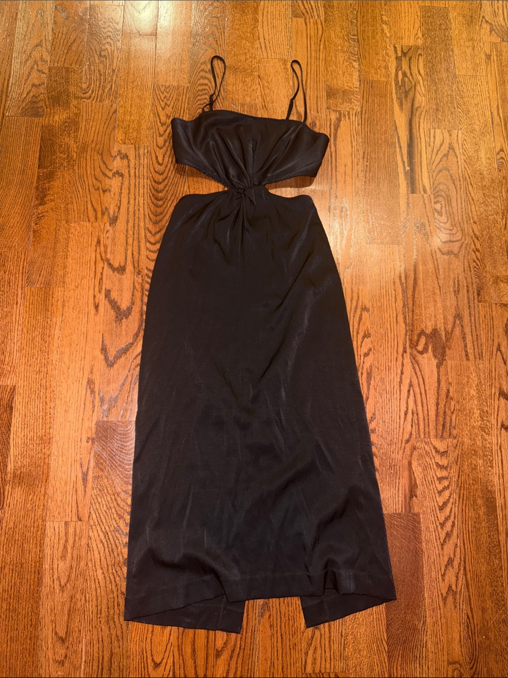 H&M Black Twist-Cutout Maxi Dress